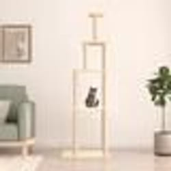 vidaXL Arbre à chat avec griffoirs en sisal crème 183 cm