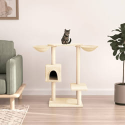 Arbre à chat avec griffoirs crème 82 cm - Vidaxl