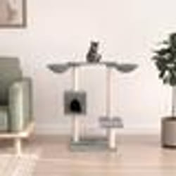vidaXL Arbre à chat avec griffoirs gris clair 82 cm