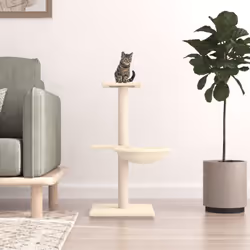 Gardez vos adorables chats amusés sans fin avec cet arbre à chat tout-en-un ! Tour pour chats tout-en-un : le mobilier pour c ...