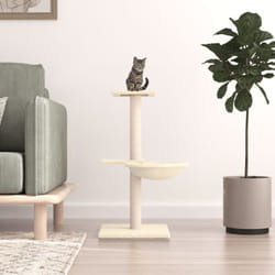 Arbre à chat avec griffoirs en sisal crème 72 cm Vidaxl