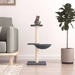 Gardez vos adorables chats amusés sans fin avec cet arbre à chat tout-en-un ! Tour pour chats tout-en-un : le mobilier pour c ...