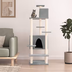 Gardez vos adorables chats amusés sans fin avec cet arbre à chat tout-en-un ! Tour pour chats tout-en-un : le mobilier pour c ...