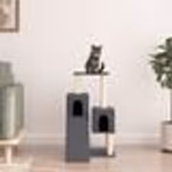 vidaXL Arbre à chat avec griffoirs en sisal Gris foncé 82 cm
