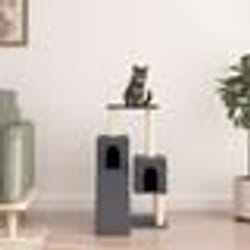 vidaXL Arbre à chat avec griffoirs en sisal Gris foncé 82 cm