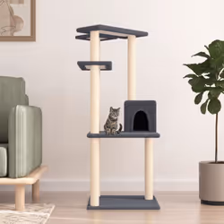 Gardez vos adorables chats amusés sans fin avec cet arbre à chat tout-en-un ! Tour pour chats tout-en-un : le mobilier pour c ...