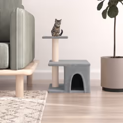 Gardez vos adorables chats amusés sans fin avec cet arbre à chat tout-en-un ! Tour pour chats tout-en-un : le mobilier pour c ...