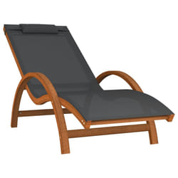 VidaXL 363470 chaise d'extérieur Linge Siège rembourré Textile, Bois Gris