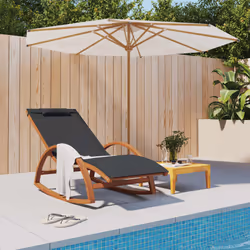 VidaXL 363472 chaise d'extérieur Terrace Siège rembourré Textile, Bois Gris