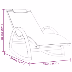 VidaXL 363472 chaise d'extérieur Terrace Siège rembourré Textile, Bois Gris - Vue supplémentaire 8