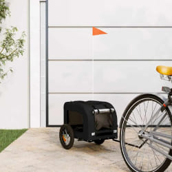 vidaXL Remorque de vélo pour animaux de compagnie noir