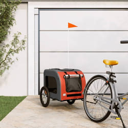 Remorque de vélo pour animaux de compagnie orange et gris Vidaxl