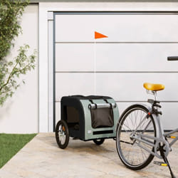 Vidaxl - Remorque de vélo pour animaux de compagnie noir et gris