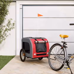 Cette remorque de vélo pour animaux de compagnie pratique est un excellent complément à la journée de votre animal de compagn ...
