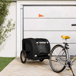 Vidaxl - Remorque de vélo pour chien noir tissu oxford et fer