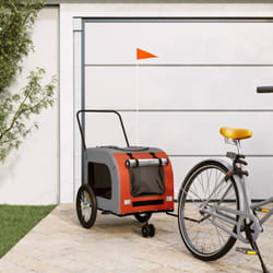 vidaXL Remorque de vélo pour animaux de compagnie orange et gris