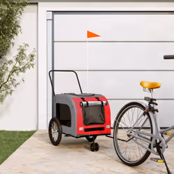 Cette remorque de vélo pour animaux de compagnie pratique est un excellent complément à la journée de votre animal de compagn ...