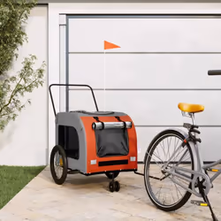 Cette remorque de vélo pour animaux de compagnie pratique est un excellent complément à la journée de votre animal de compagn ...