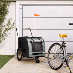 Cette remorque de vélo pour animaux de compagnie pratique est un excellent complément à la journée de votre animal de compagn ...