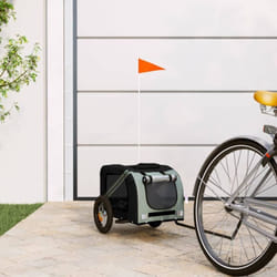 Vidaxl - Remorque de vélo pour animaux de compagnie gris et noir