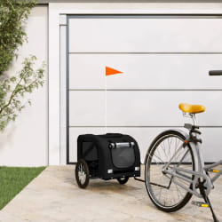 vidaXL Remorque de vélo pour animaux de compagnie noir