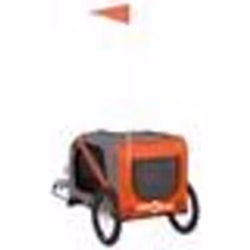 vidaXL Remorque de vélo pour animaux de compagnie orange et noir