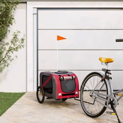 vidaXL Remorque de vélo pour animaux de compagnie rouge et gris