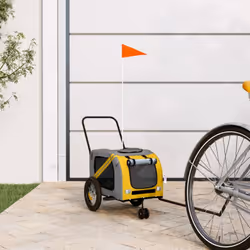 Cette remorque de vélo pour animaux de compagnie pratique est un excellent complément à la journée de votre animal de compagn ...