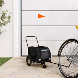 Remorque de vélo pour animaux de compagnie noir