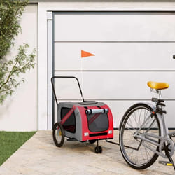 vidaXL Remorque de vélo pour animaux de compagnie orange et gris