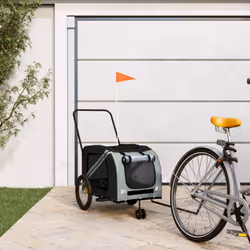 Cette remorque de vélo pour animaux de compagnie pratique est un excellent complément à la journée de votre animal de compagn ...