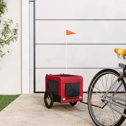 vidaXL Remorque de vélo pour animaux de compagnie rouge et noir