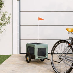 Vidaxl - Remorque de vélo pour animaux de compagnie gris et noir