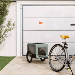 Remorque de vélo pour animaux de compagnie gris et noir Vidaxl