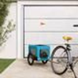 vidaXL Remorque de vélo pour animaux de compagnie bleu et noir