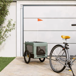 Vidaxl - Remorque de vélo pour animaux de compagnie gris et noir