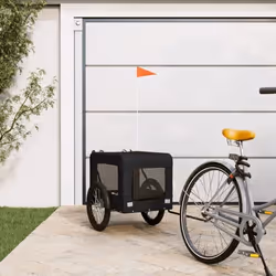 vidaXL Remorque de vélo pour animaux de compagnie noir