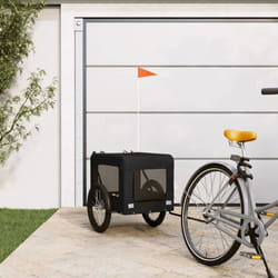vidaXL Remorque de vélo pour animaux de compagnie noir