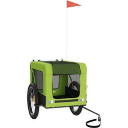 Remorque de vélo pour animaux de compagnie vert et noir vidaXL