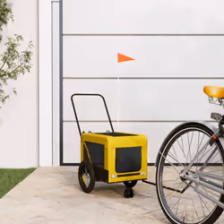 Cette remorque de vélo pour animaux de compagnie pratique est un excellent complément à la journée de votre animal de compagn ...