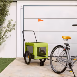 Cette remorque de vélo pour animaux de compagnie pratique est un excellent complément à la journée de votre animal de compagn ...