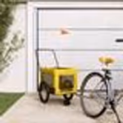 vidaXL Remorque de vélo pour animaux de compagnie jaune et noir