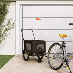 Vidaxl - Remorque de vélo pour animaux de compagnie noir