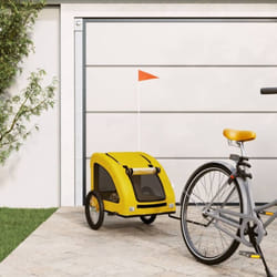 vidaXL Remorque de vélo pour animaux de compagnie jaune