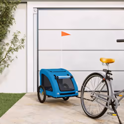Cette remorque de vélo pour animaux de compagnie pratique est un excellent complément à la journée de votre animal de compagn ...