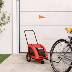 Cette remorque de vélo pour animaux de compagnie pratique est un excellent complément à la journée de votre animal de compagn ...