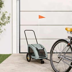 Remorque de vélo pour animaux de compagnie gris - Vidaxl