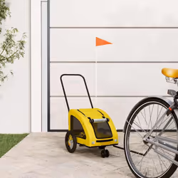 Cette remorque de vélo pour animaux de compagnie pratique est un excellent complément à la journée de votre animal de compagn ...