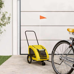 vidaXL Remorque de vélo pour animaux de compagnie jaune