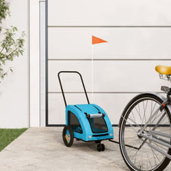 Vidaxl - Remorque de vélo pour animaux de compagnie bleu